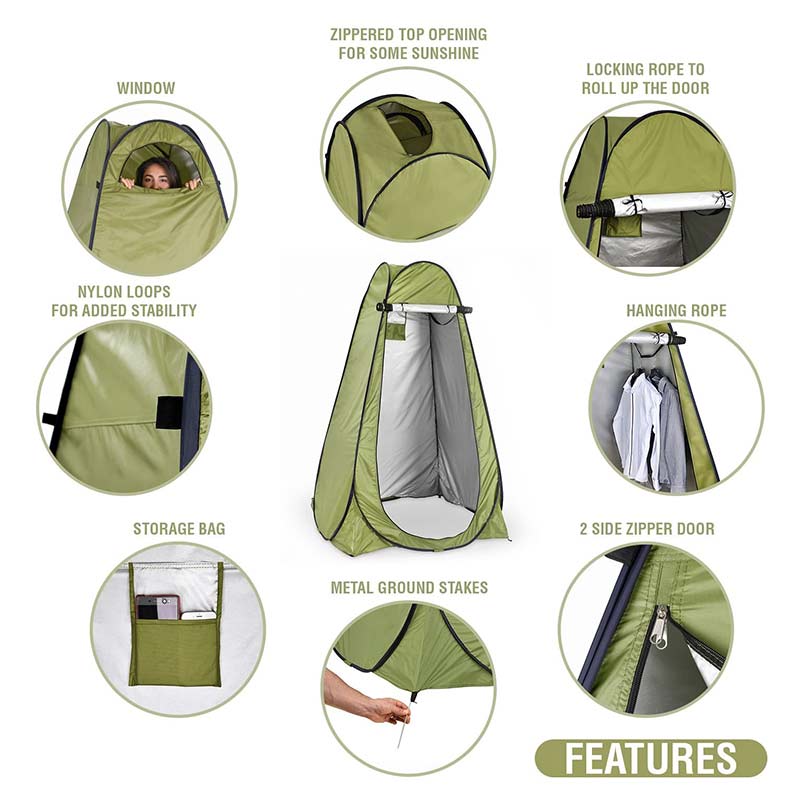 Cheap Goat Tents Lighten Up Portable Single Outdoor Camping Temporary Tent, Shower Tent, Emergency Temporary Toilet for Camp   